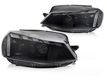 VOLL LED Scheinwerfer Tagfahrlicht für VW Golf 7.5 VII Facelift Bj.17-20 Schwarz